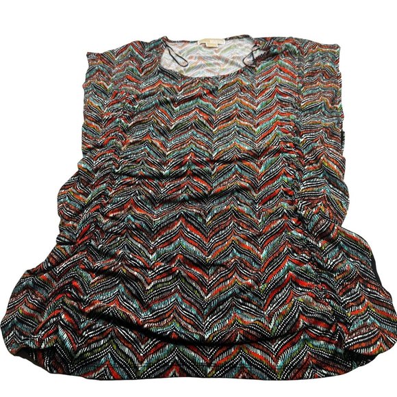 Michael Michael Kors Women's Small Petite Short Sleeve Top Multicolor Preowned - Picture 1 of 11